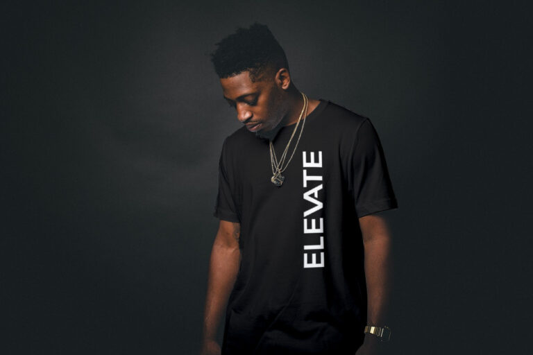 Black man in ELEVATE T-shirt