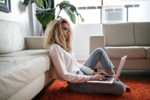 lady on a laptop