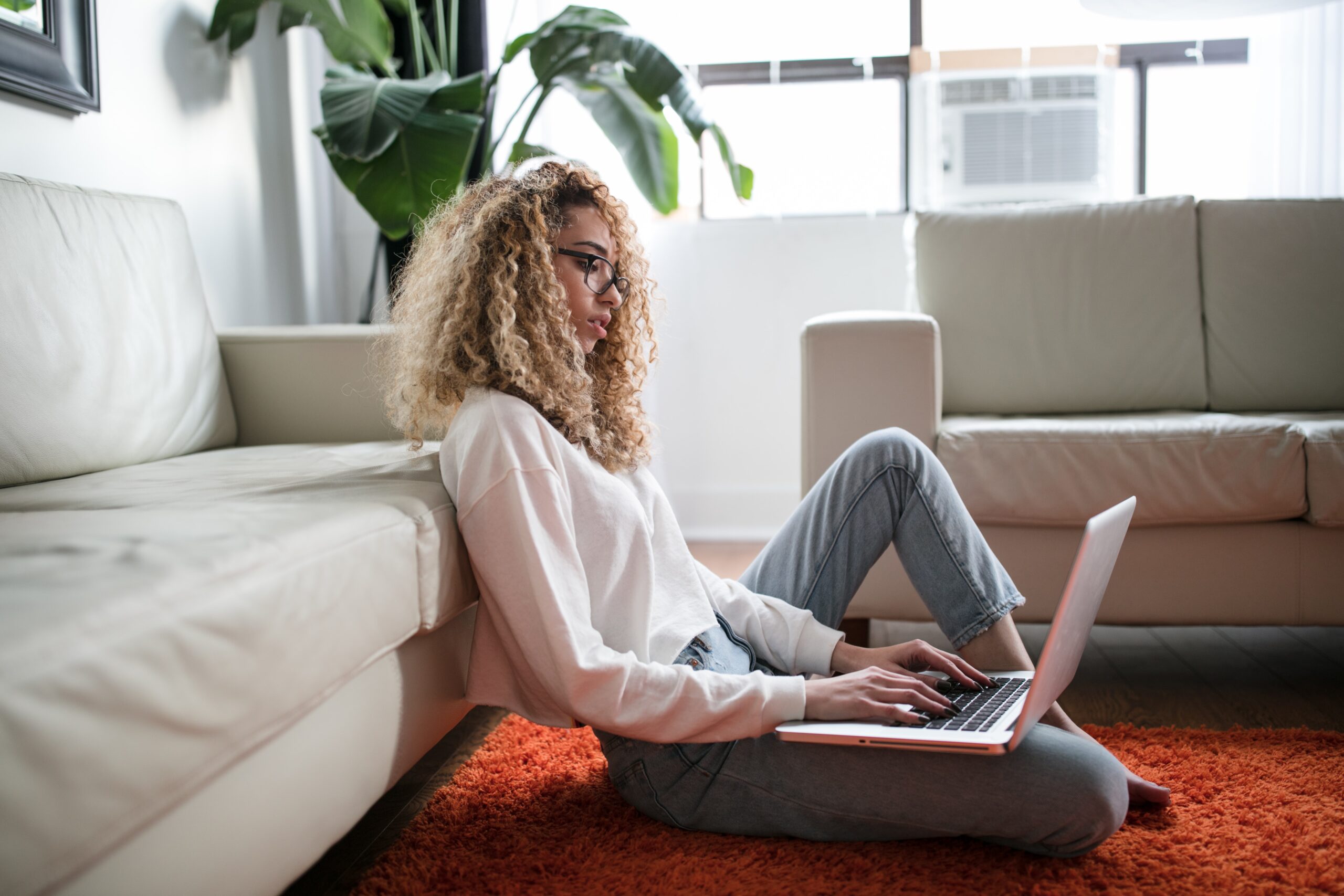 lady on a laptop